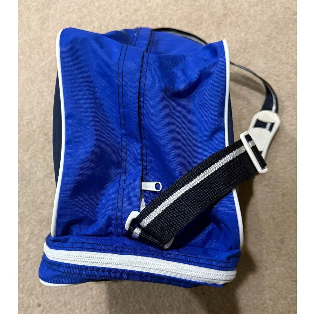 Vintage 90s Salomon Ski Boot Duffle Bag Blue White Streetwear Travel Rare